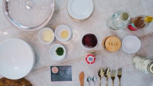ingredients to make the beet pickled deviled eggs
